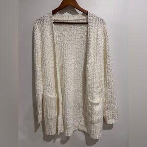 SIENNA SKY White‎ Knit Open Front Cardigan